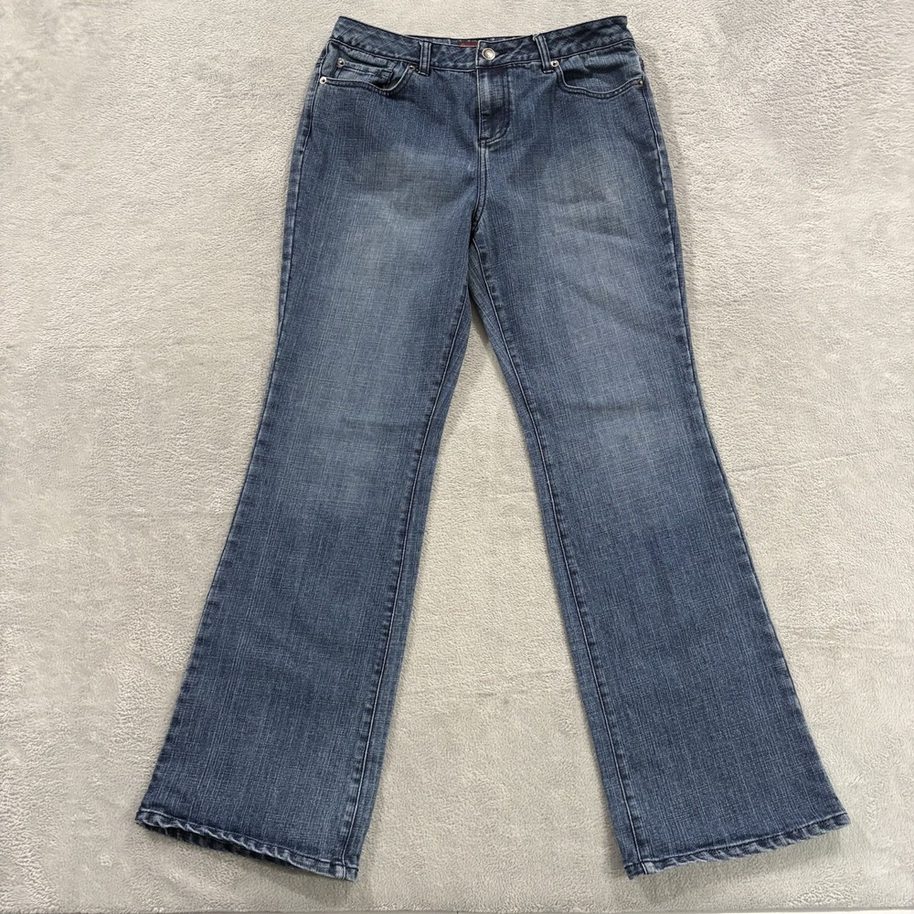 Hillard & Hanson Jeans Women's 10 Bootcut Embroidered Pockets Western Rodeo Blue